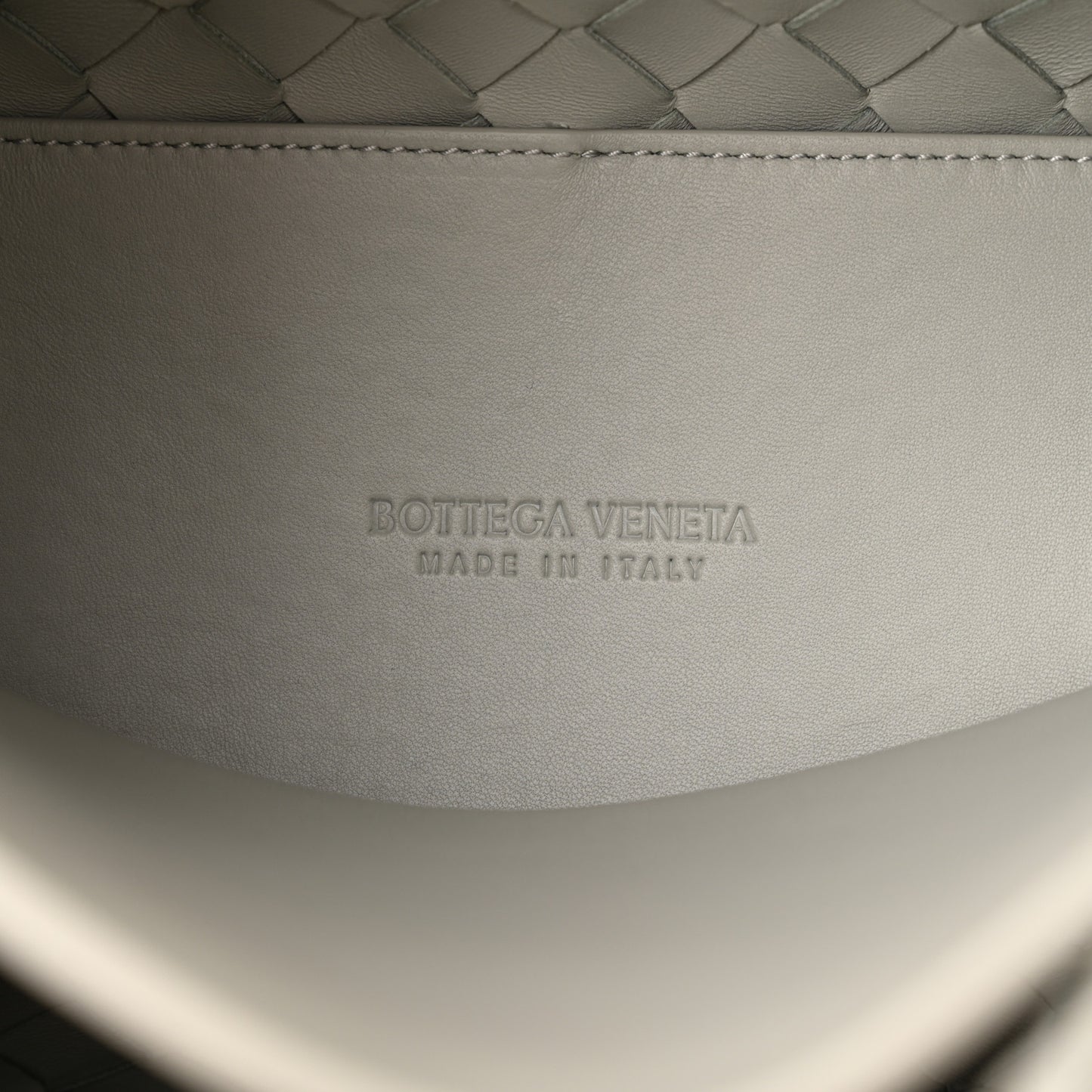 Nappa Intrecciato Small Andiamo Shoulder Bag Agate Grey