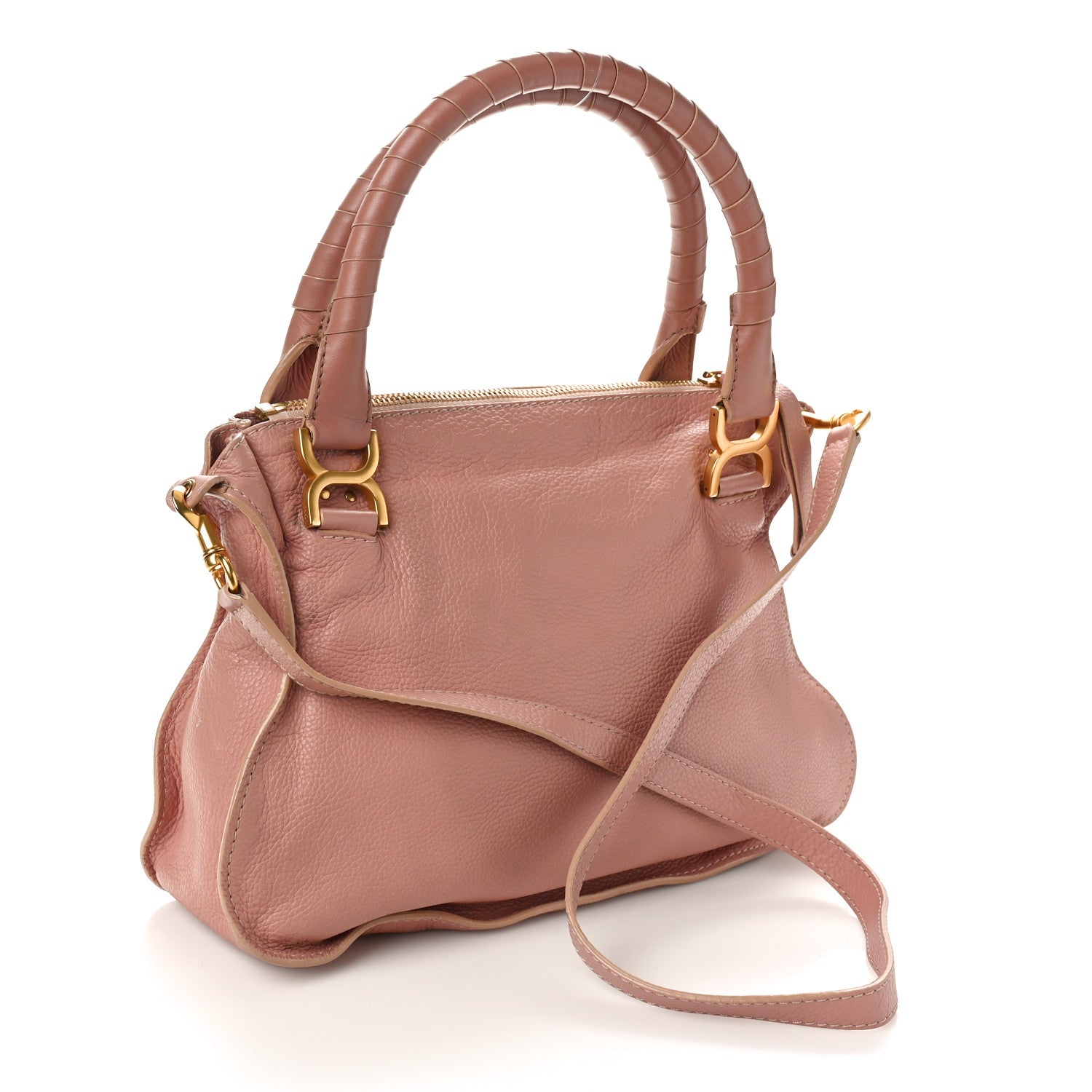 Chloe Calfskin Medium Marcie Satchel Anemone Pink 3 of 14