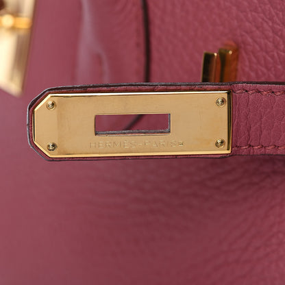 Hermes Taurillon Clemence Birkin 30 Bois de Rose 18 of 33