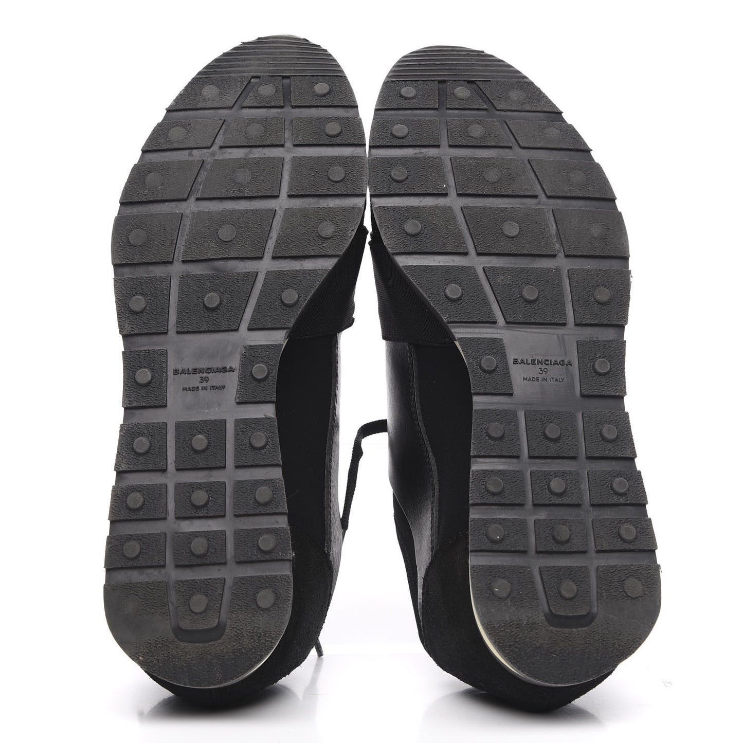Mesh Calfskin Neoprene Suede Womens Race Runner Sneakers 39 Black