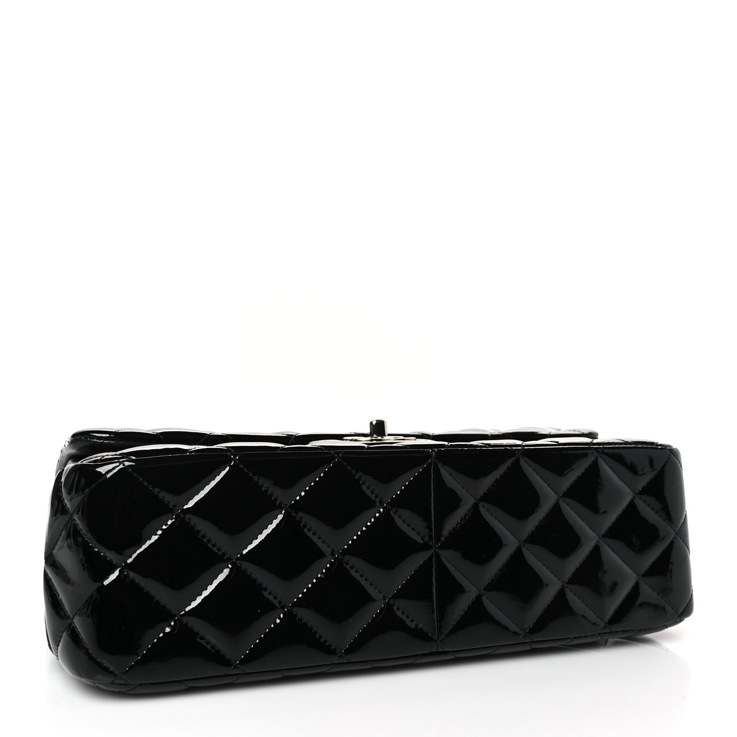 Chanel Patent Quilted Jumbo Double Flap Black 4 of 10