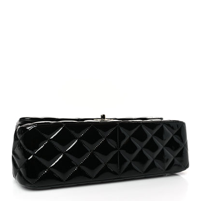 Chanel Patent Quilted Jumbo Double Flap Black 4 of 10