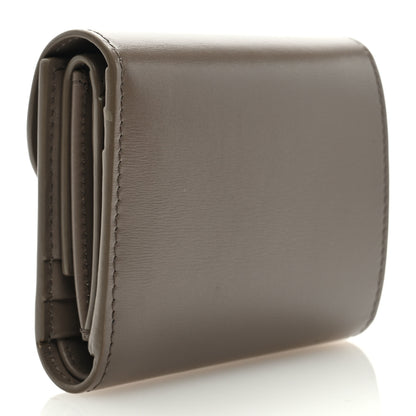 Celine Shiny Smooth Lambskin Small Triomphe Wallet Olive 3 of 6