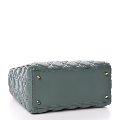 Christian Dior Lambskin Cannage Medium Lady Dior Orage 4 of 11