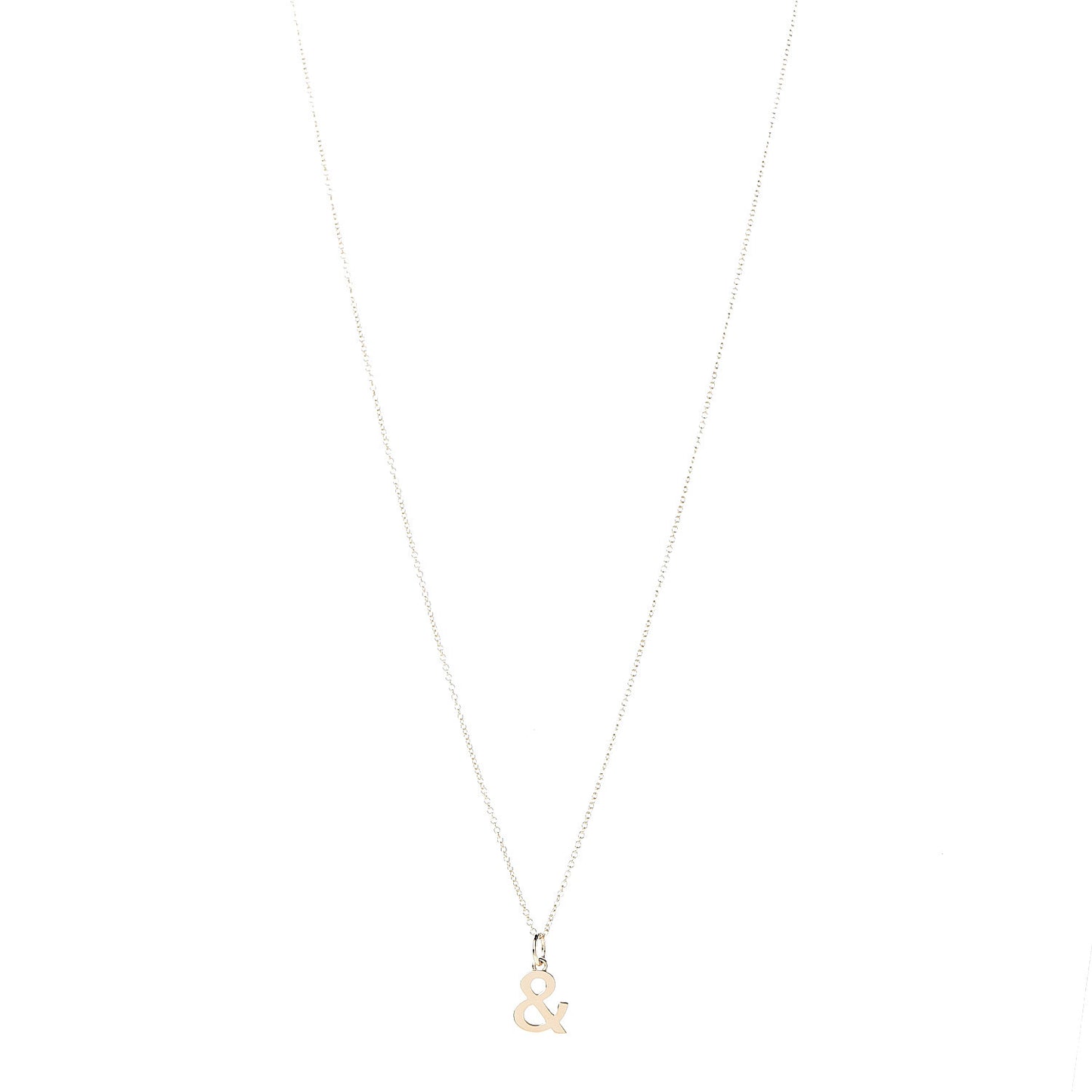 18K Yellow Gold Ampersand Pendant Necklace