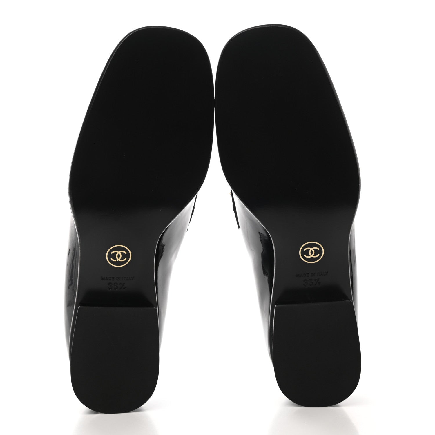 Chanel Patent Calfskin CC Chain Mocassin Loafers 36.5 Black 5 of 10
