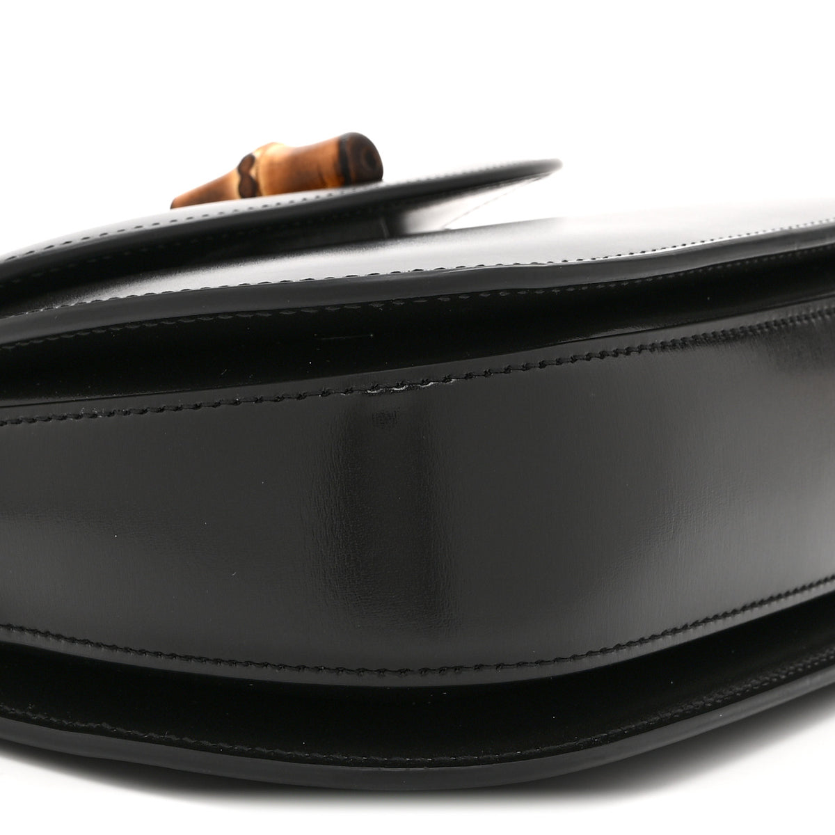 Boarded Dyana Lux Calfskin Web Monochrome Small Bamboo 1947 Top Handle Bag Black