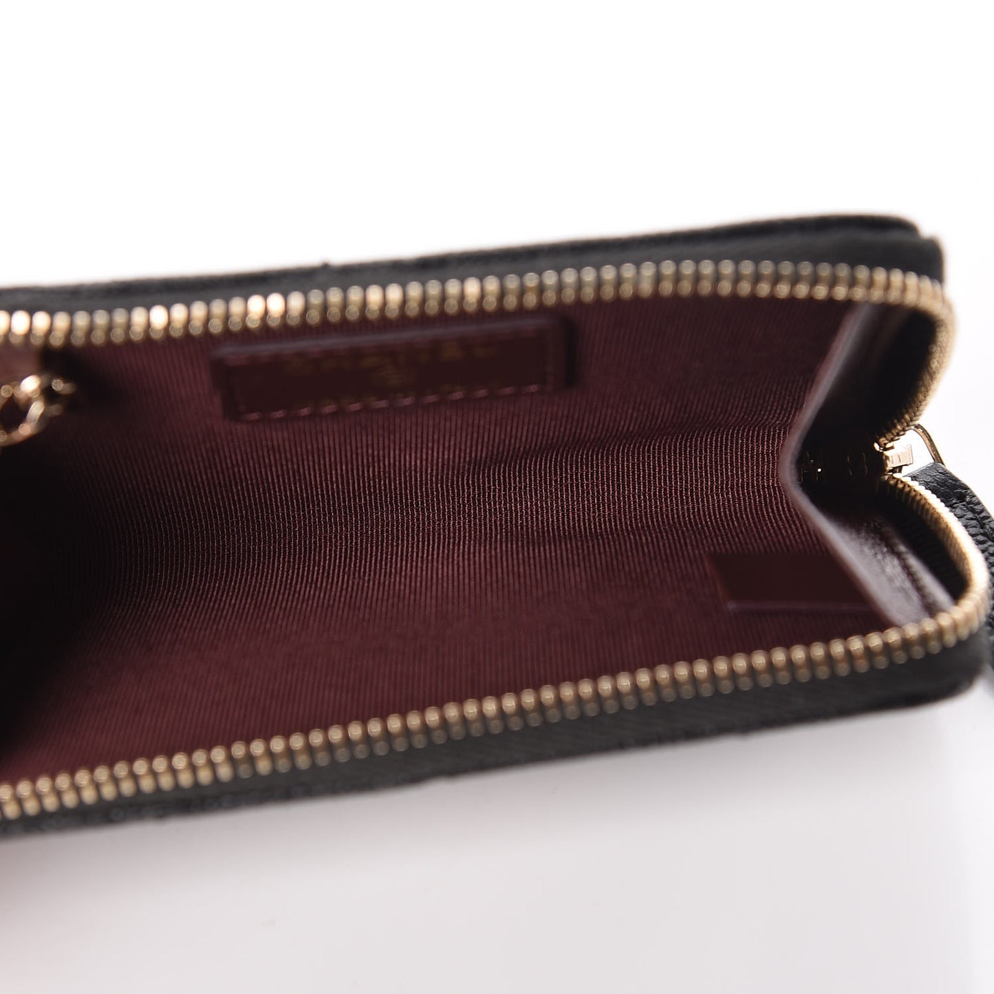 Caviar Quilted Key Holder Case Black