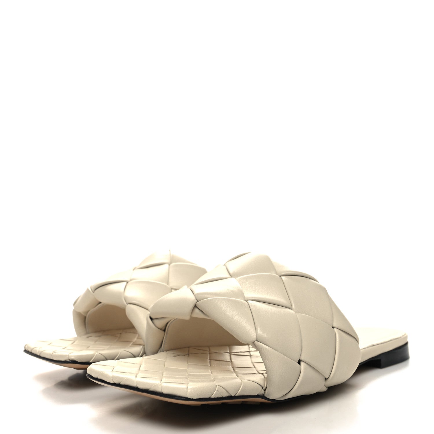 Bottega Veneta Nappa Maxi Intrecciato Lido Flat Sandals 41 Wax 3 of 7