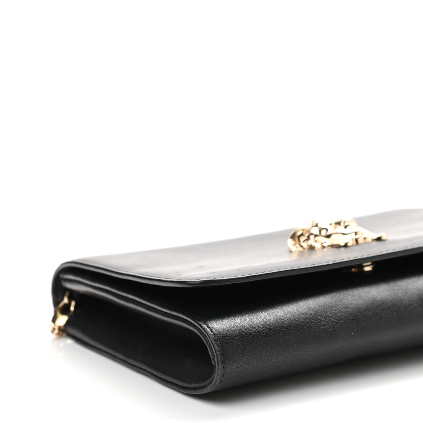 Vitello Palazzo Medusa Evening Clutch Bag Black