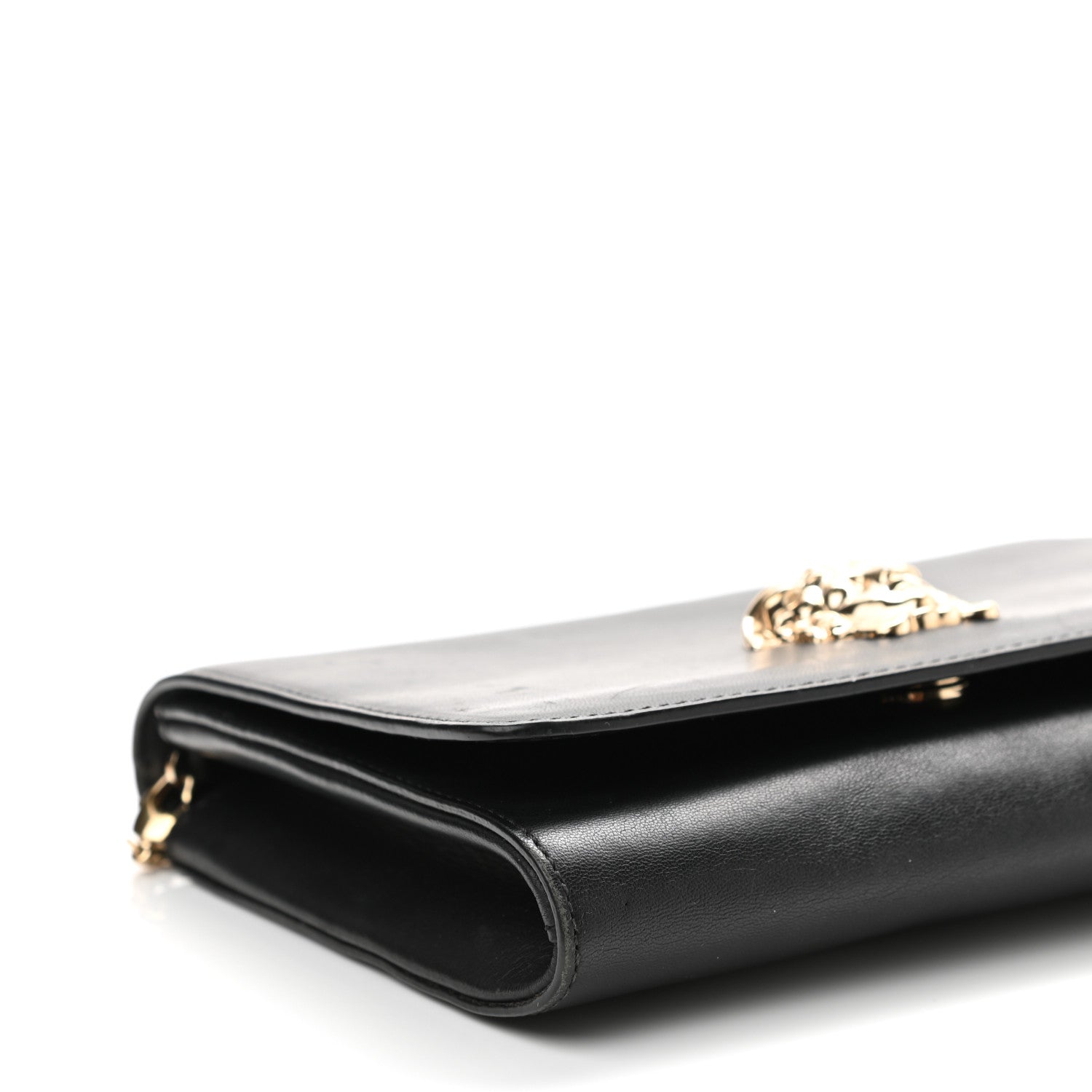 Versace Vitello Palazzo Medusa Evening Clutch Bag Black 8 of 11