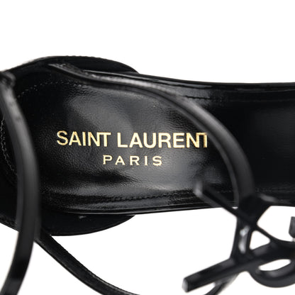 Saint Laurent Patent Cassandra 100 Sandals 38.5 Black 7 of 11