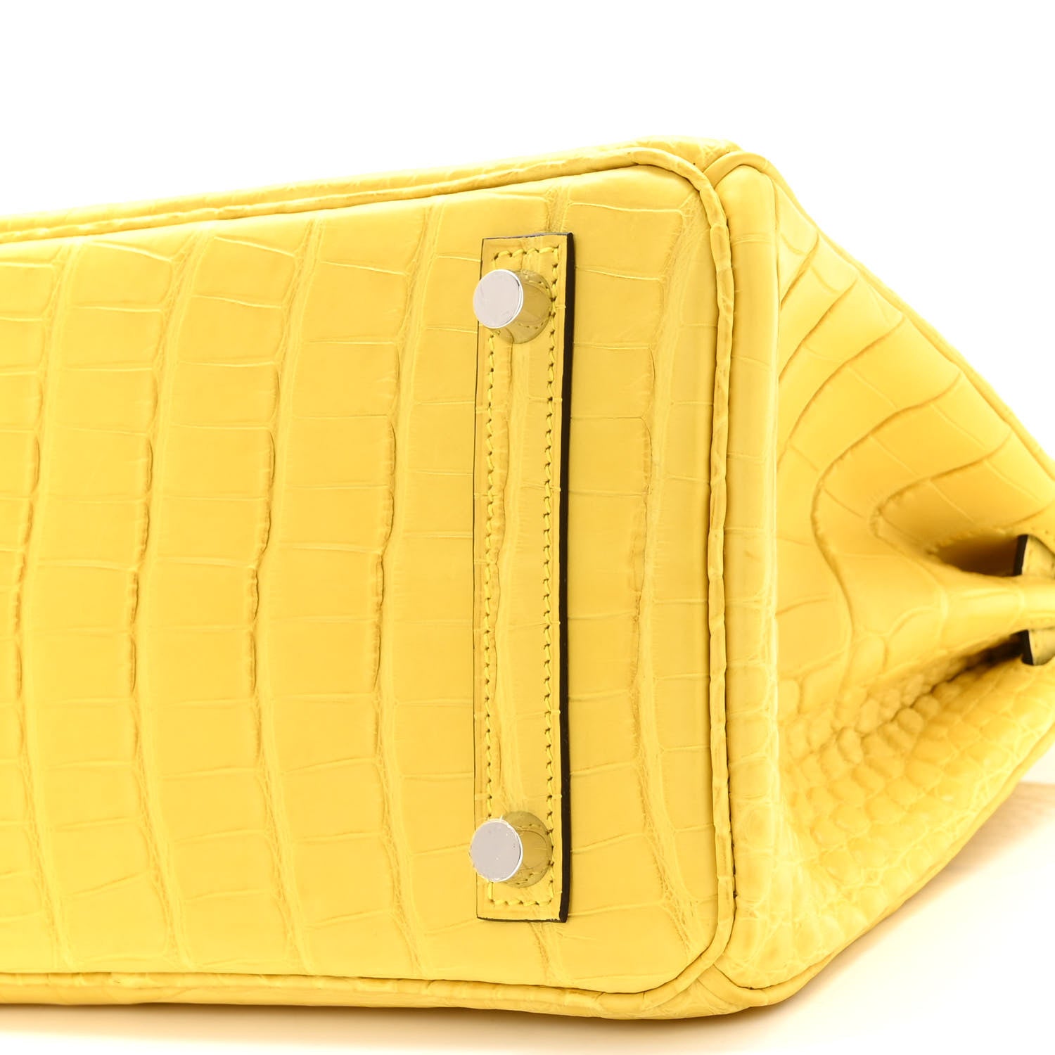 Hermes Matte Alligator Birkin 25 Mimosa 9 of 10