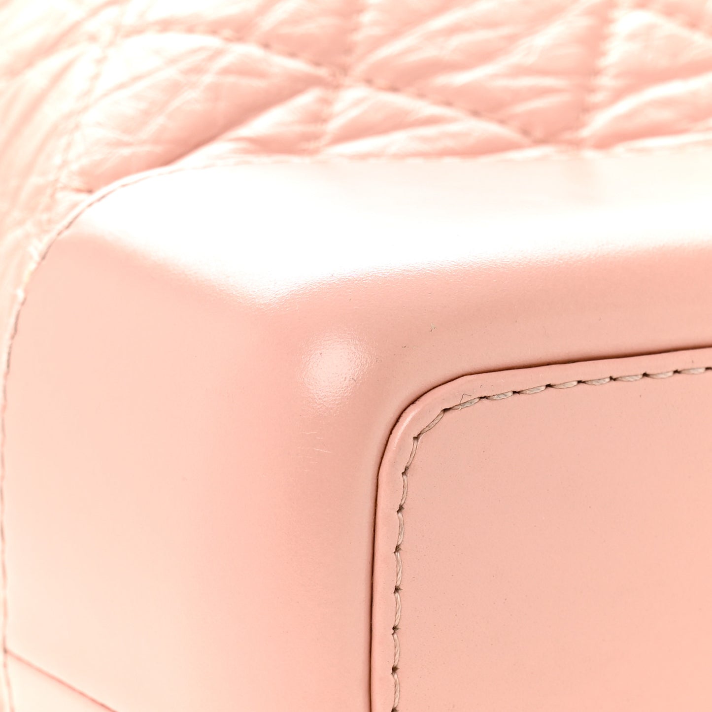 Aged Calfskin Quilted Small Gabrielle Backpack Pink