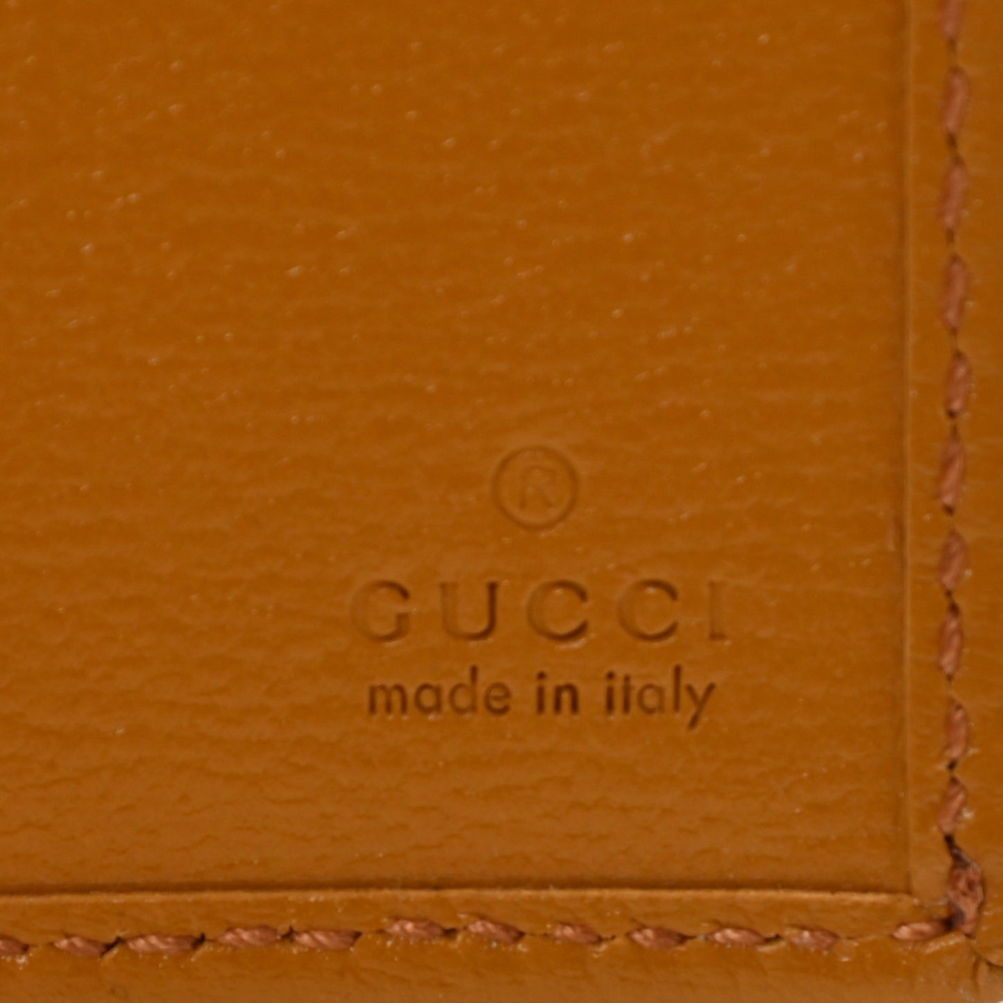 GG Supreme Monogram Textured Calfskin Retro Interlocking G Passport Case Beige Yellow