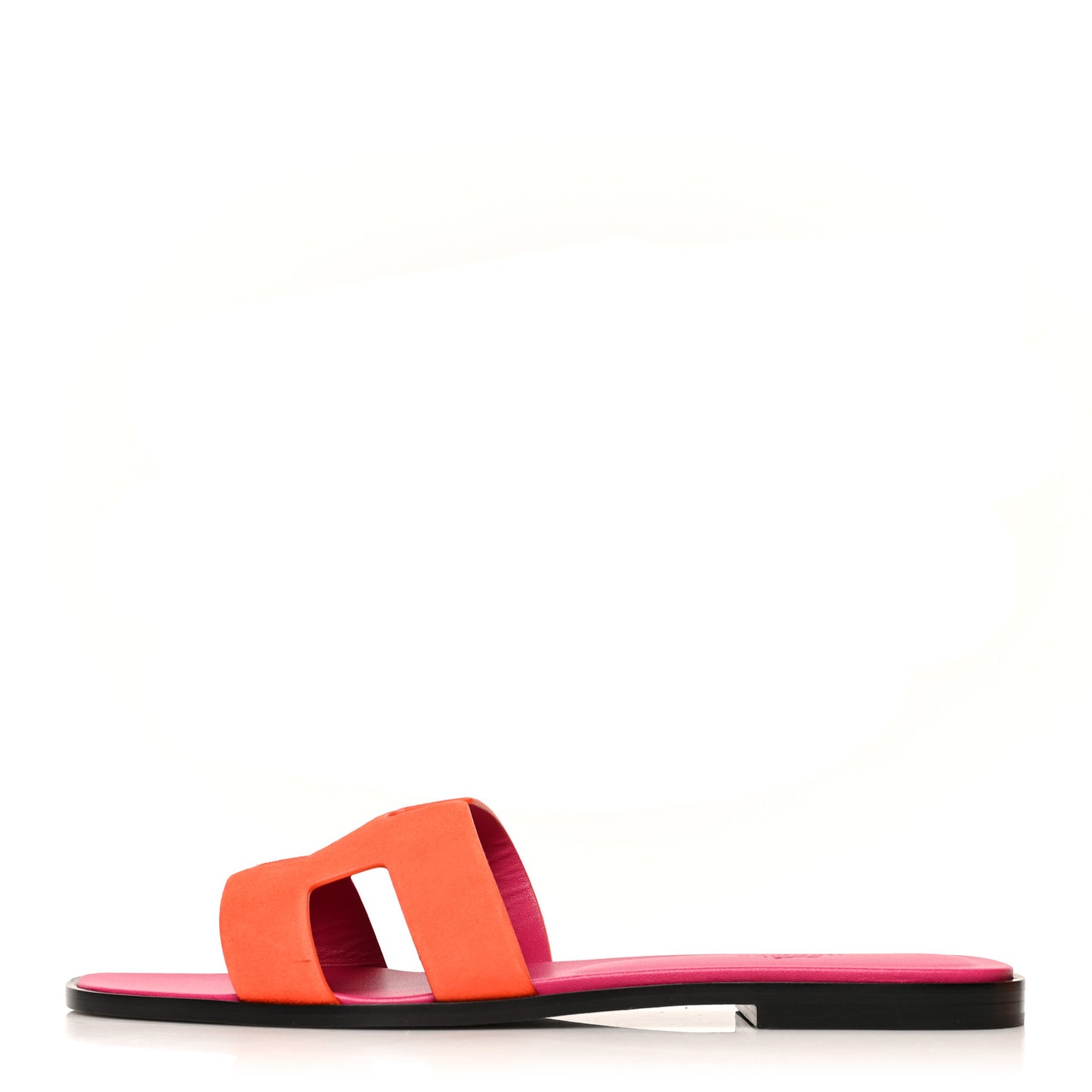 Suede Goatskin Oran Sandals 41 Orange Synthetique