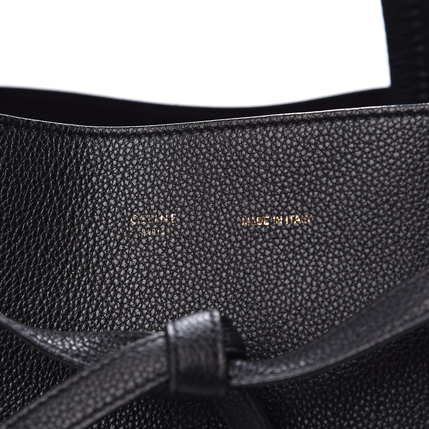 Celine Soft Grained Calfskin Small Belt Cabas Phantom Black 10 of 10