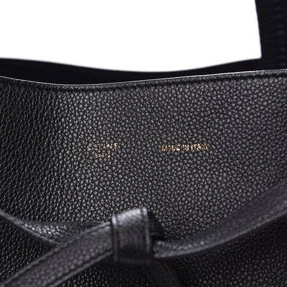 Celine Soft Grained Calfskin Small Belt Cabas Phantom Black 10 of 10