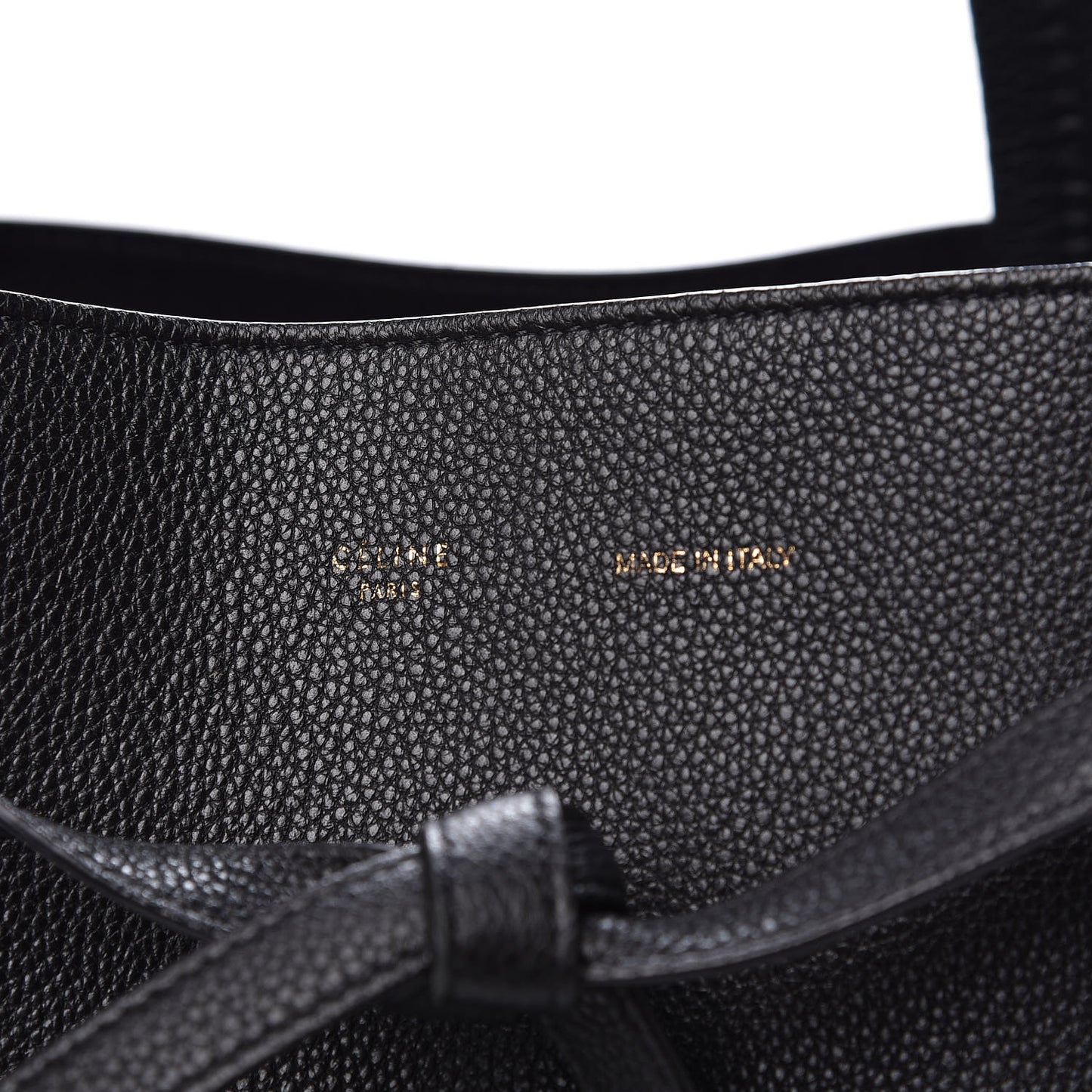 Soft Grained Calfskin Small Belt Cabas Phantom Black