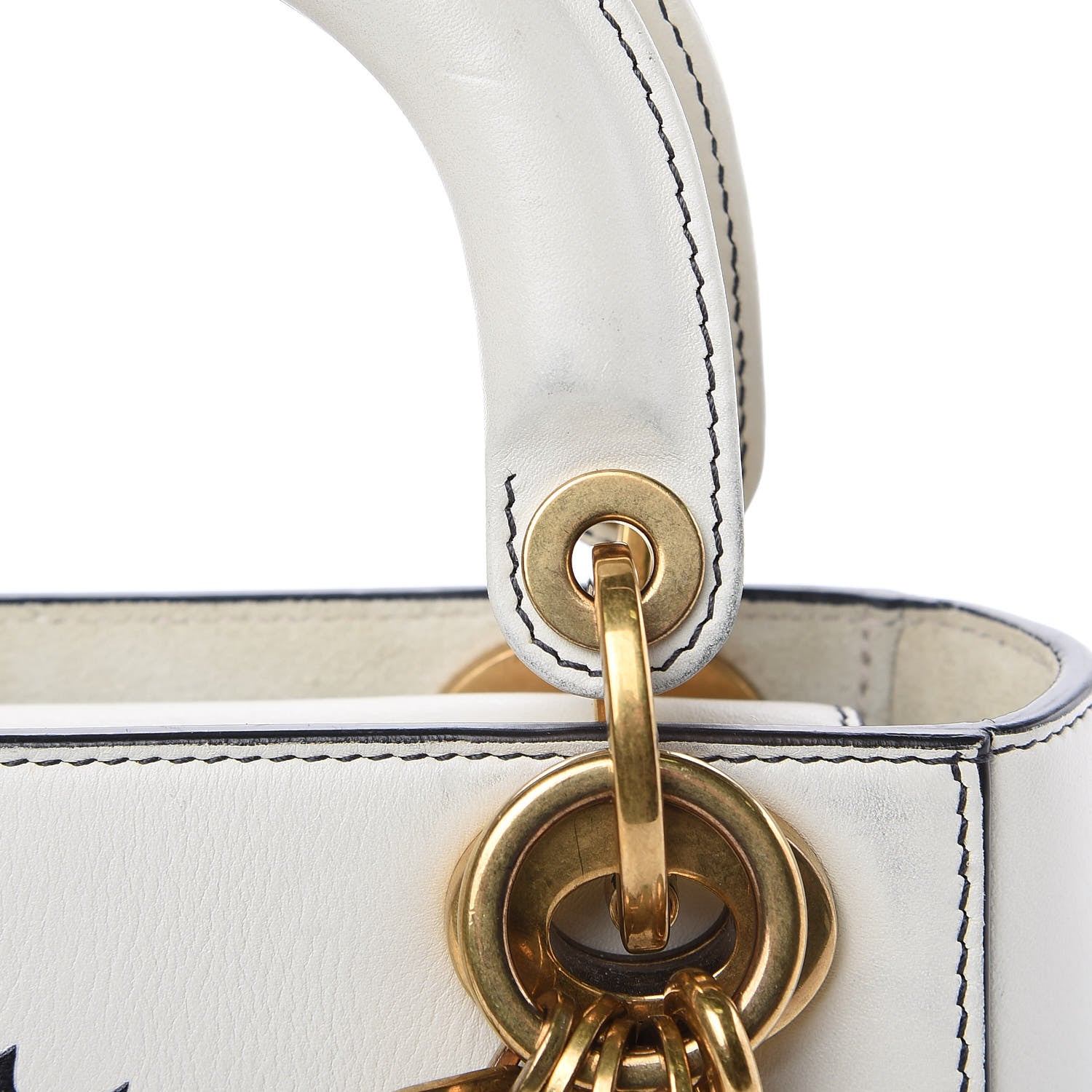 Christian Dior Calfskin Painted Niki de Saint Phalle Dragon Lady Dior Bag White 11 of 12