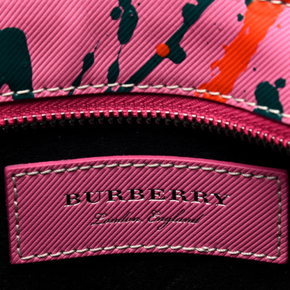 Burberry Trench Calfskin Splash Print Pouch Rose 5 of 5