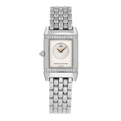 Jaeger-LeCoultre Stainless Steel Diamond Mother of Pearl 20mm Reverso Classic Duetto Manual Winding Watch 266.882.443 1 of 6
