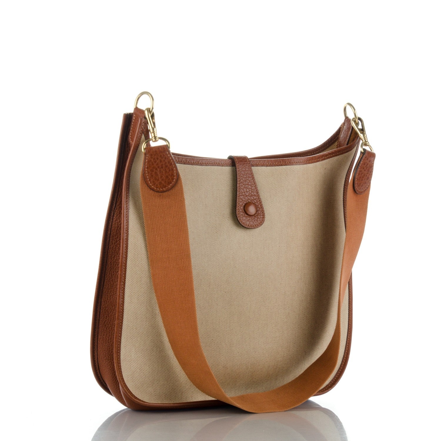 Hermes Toile Ardennes Evelyne GM Ecru Noisette 3 of 8
