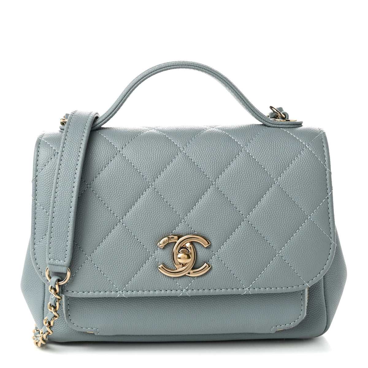 Chanel Caviar Quilted Small Business Affinity Flap Light Blue 1 of 10