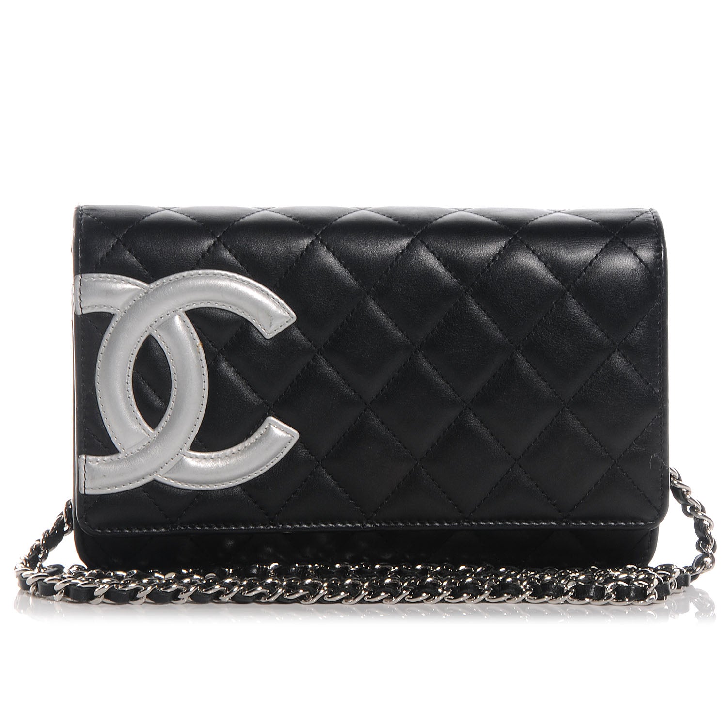 Chanel Calfskin Quilted Cambon Wallet On Chain WOC Black 1 of 7