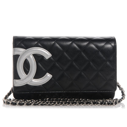 Chanel Calfskin Quilted Cambon Wallet On Chain WOC Black 1 of 7