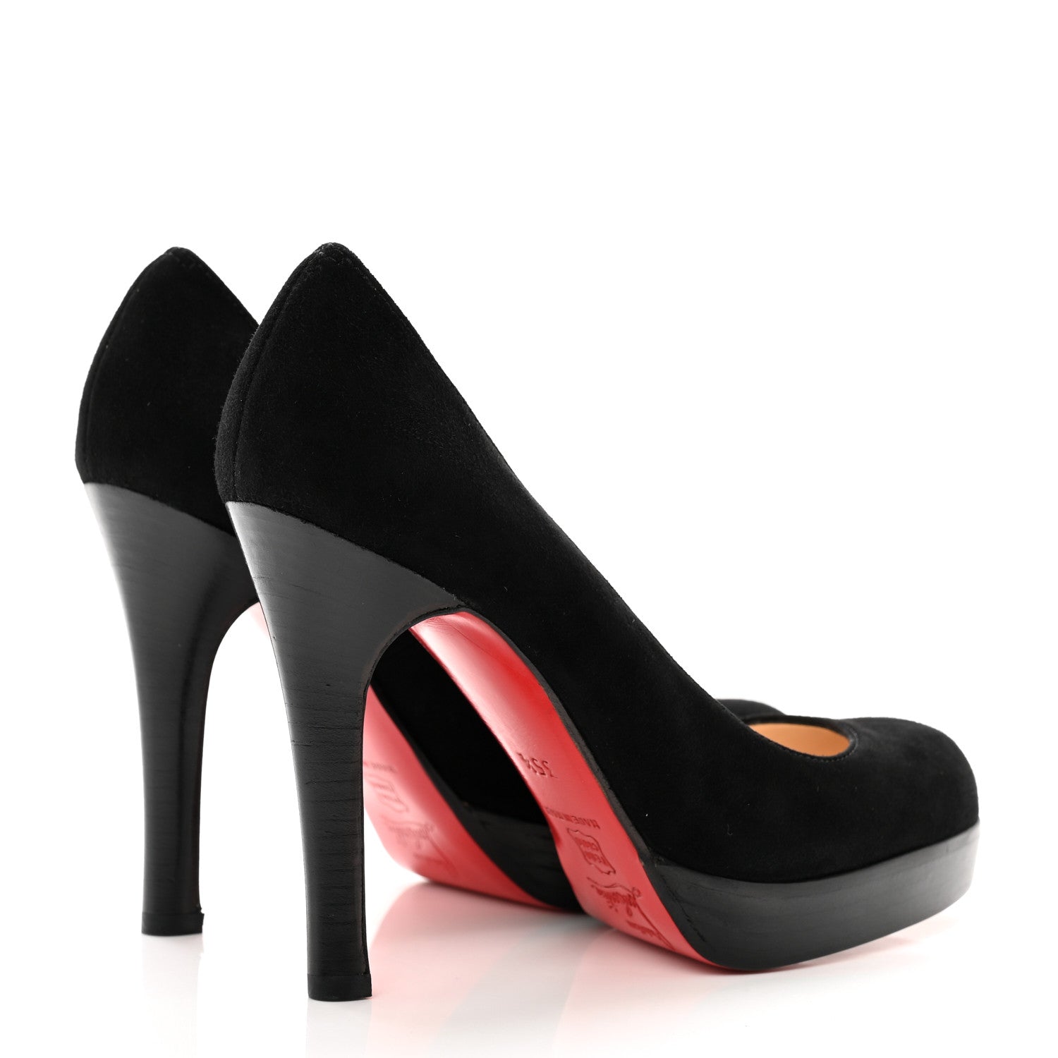 Christian Louboutin Suede Bruges 100 Pumps 35.5 Black 4 of 9