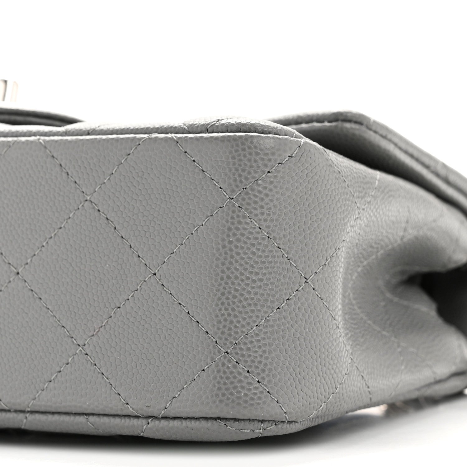 Chanel Caviar Quilted Mini Rectangular Flap Grey 10 of 12