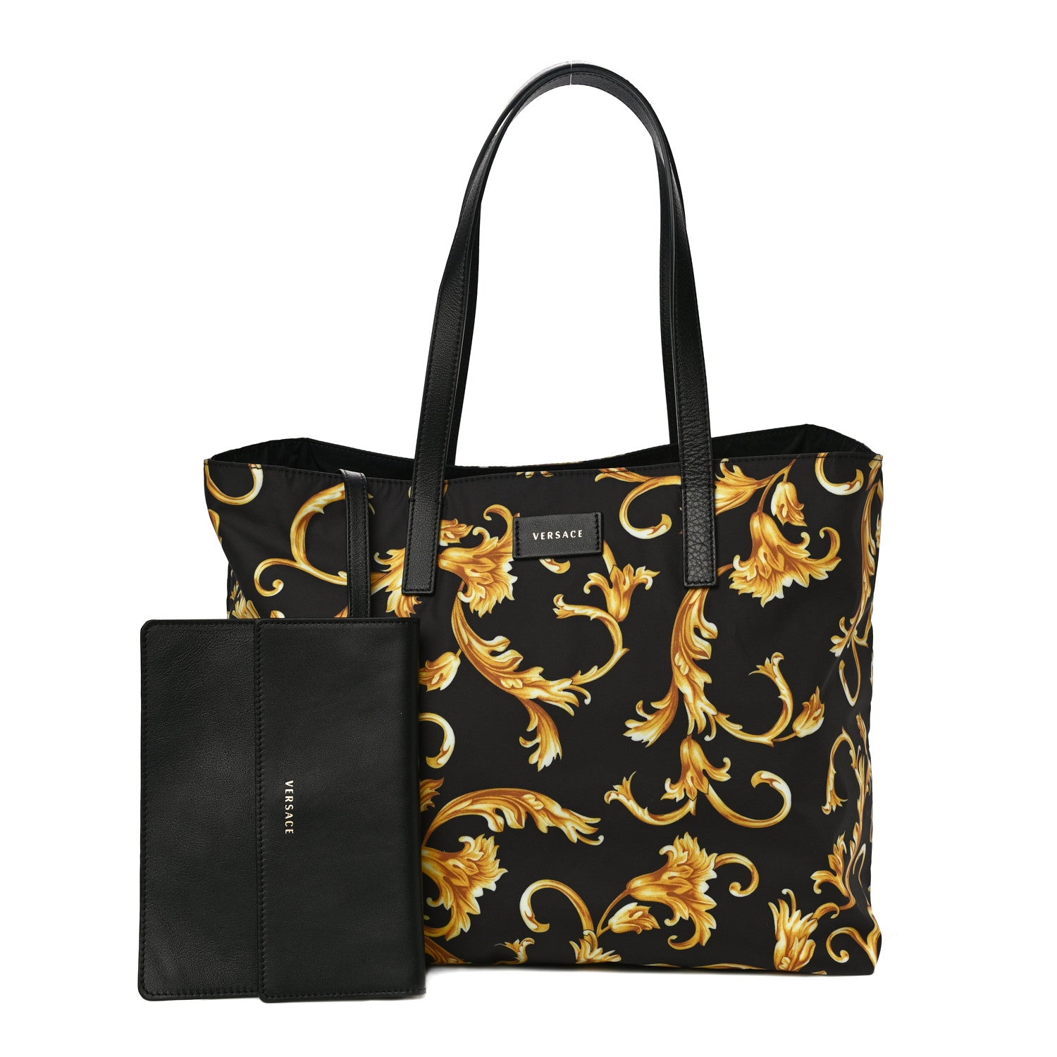 Versace Nylon Baroque Print Tote Black 1 of 11