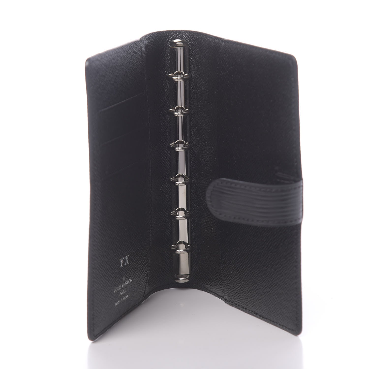 Louis Vuitton Epi Small Ring Agenda Cover Black 5 of 6