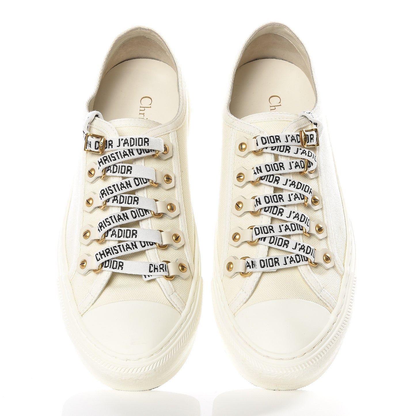 Canvas Walk'n Dior Low Top Sneakers 36 White