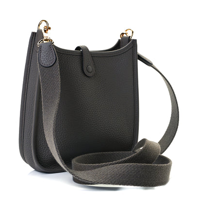 Hermes Taurillon Clemence Evelyne TPM Etain 3 of 7