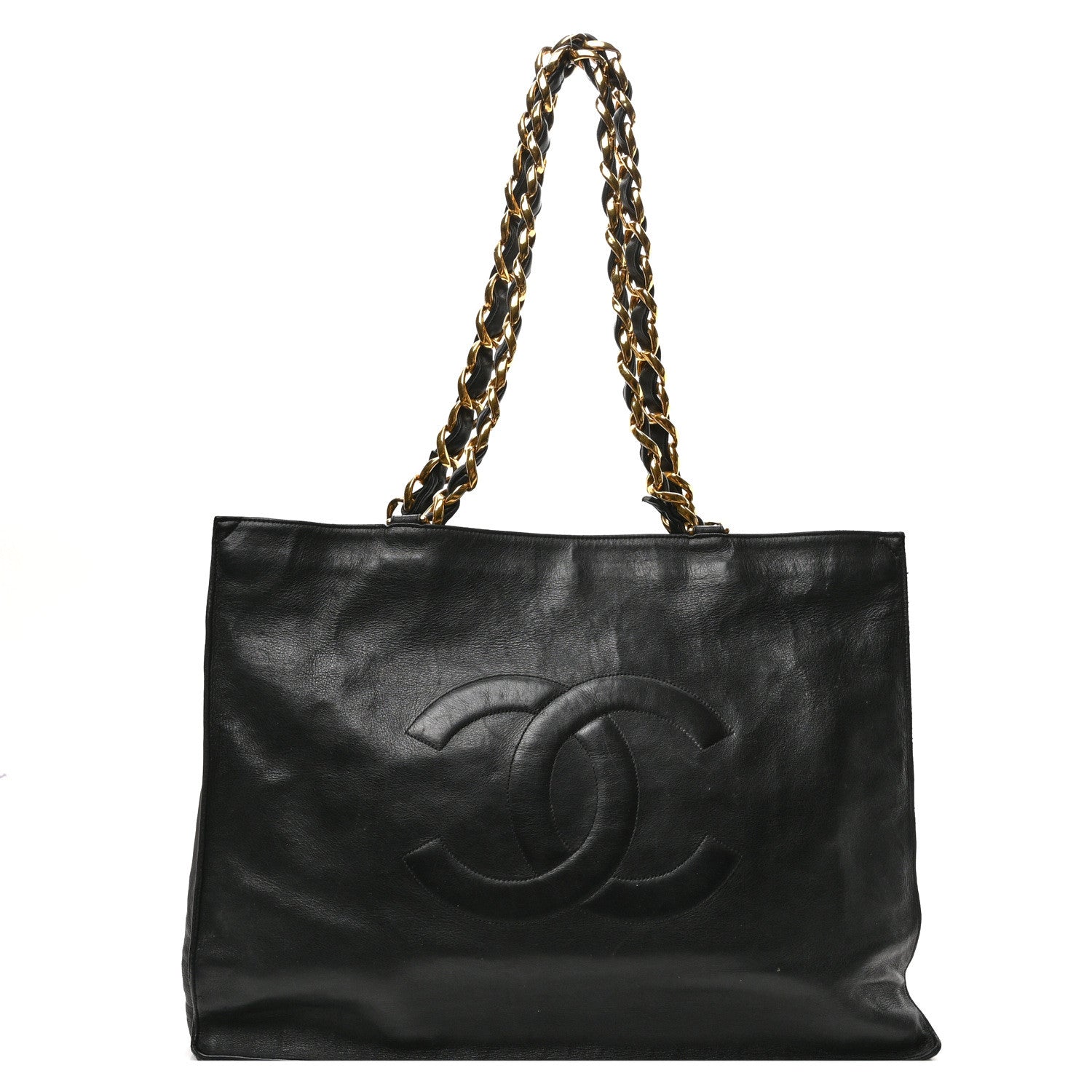 Chanel Lambskin CC Tote Black 1 of 10