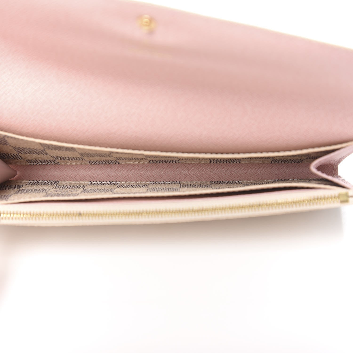Louis Vuitton Damier Azur Emilie Wallet Rose Ballerine 5 of 8