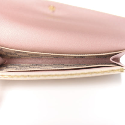 Louis Vuitton Damier Azur Emilie Wallet Rose Ballerine 5 of 8