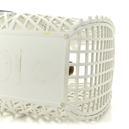 Fendi Recycled Plastic Vitello Liberty Matte Medium Fendi Basket White Ice Miele Scuro 10 of 10