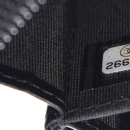 Chanel Caviar Quilted Boy Zip Around Coin Purse Wallet Black 7 of 8