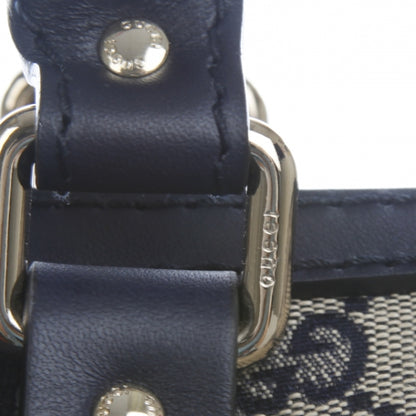 Gucci Monogram Selleria Calfskin Vintage Web Medium Boston Beige Blue 9 of 14