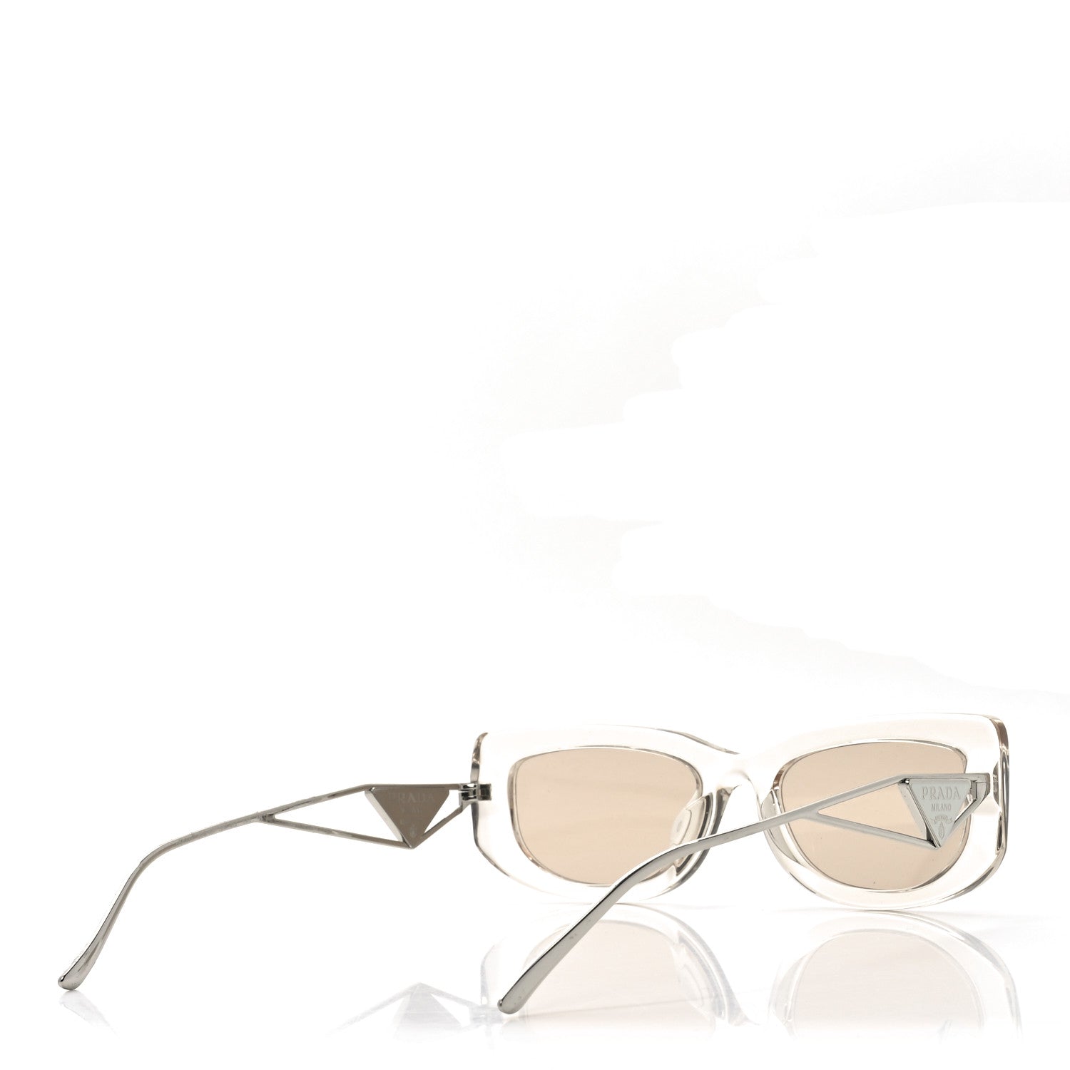 Prada Acetate Sunglasses SPR 14YS Crystal Beige 4 of 7