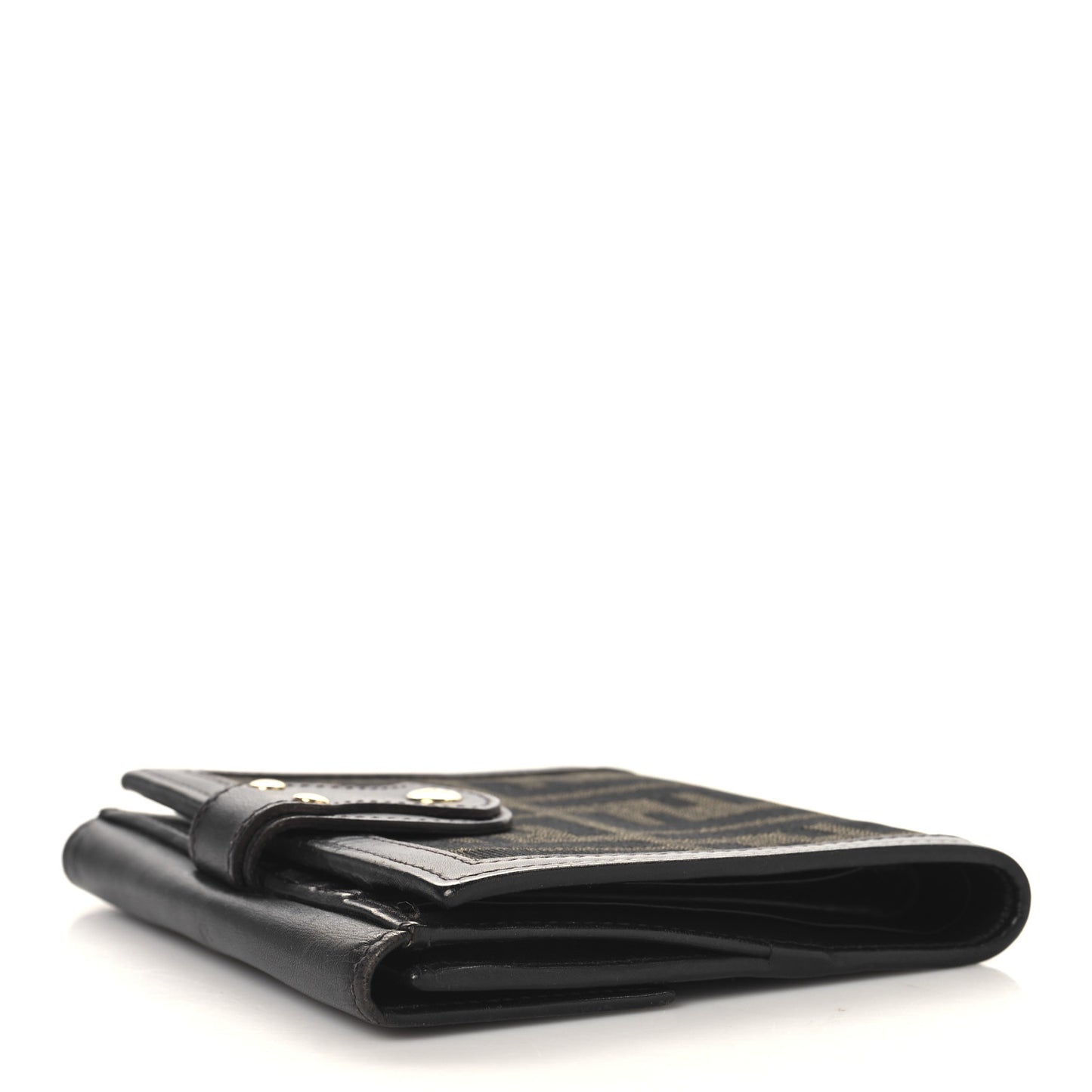 Zucca Cuoio Lucido Compact Wallet Tobacco Moro