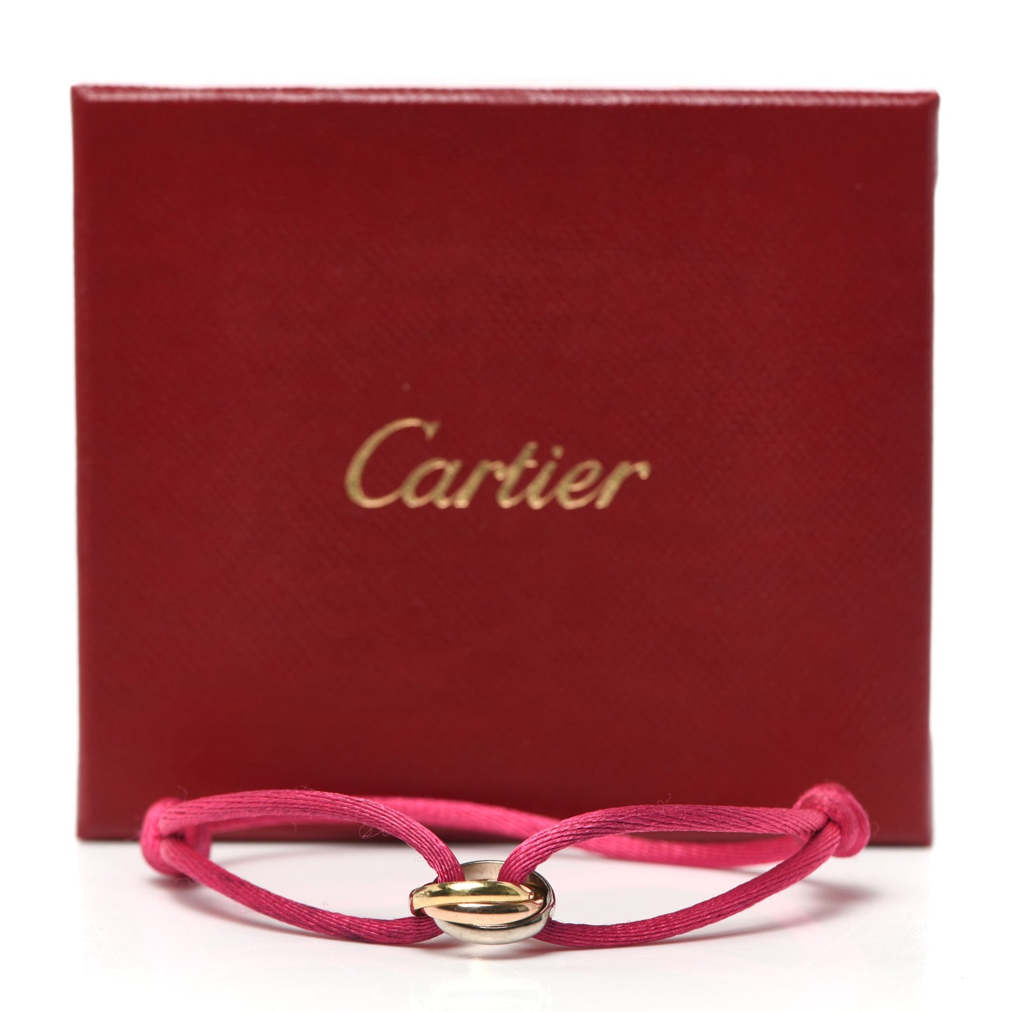 18K Pink Yellow White Gold Trinity Cord Bracelet Pink