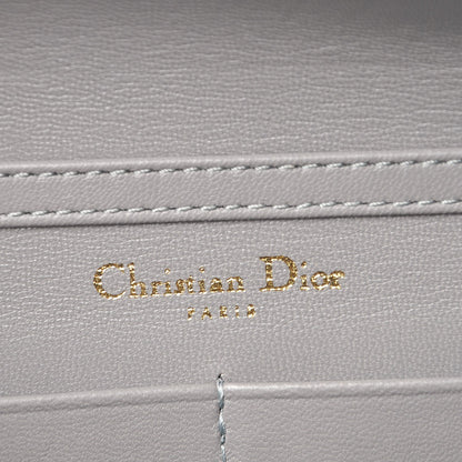 Christian Dior Grained Calfskin Diorama Wallet on Chain Pouch Gris 6 of 9