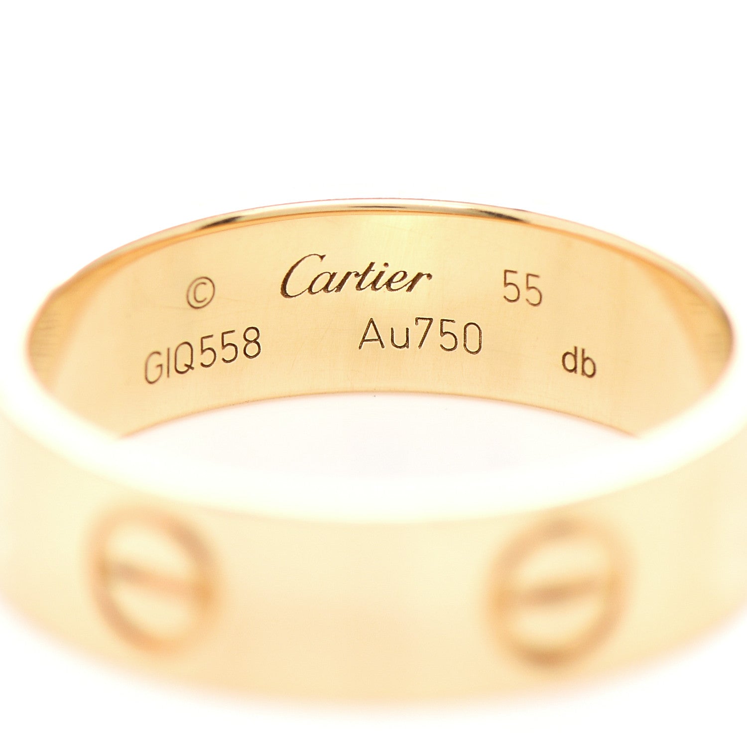 Cartier 18K Yellow Gold 5.5mm LOVE Ring 55 7.25 4 of 4