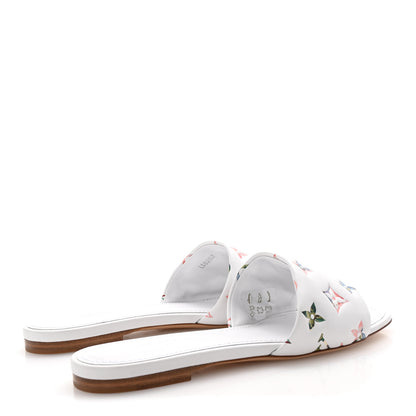 Louis Vuitton Lambskin Embossed Monogram By The Pool Revival Flat Mules 36 White Multicolor 5 of 10