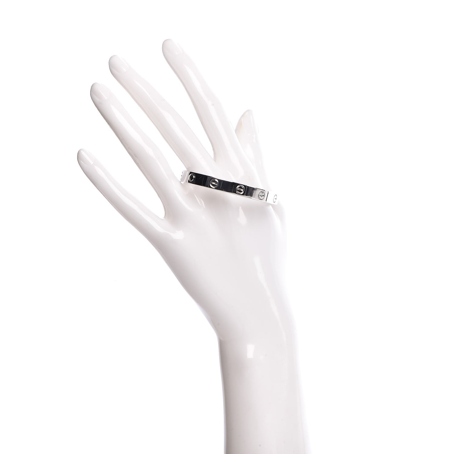 Cartier 18K White Gold LOVE Bracelet 16 2 of 5