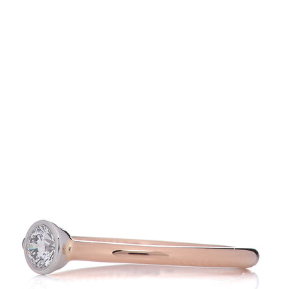 Tiffany 18K Rose Gold Platinum Diamond .16ct Bezet Ring 49 5 3 of 6